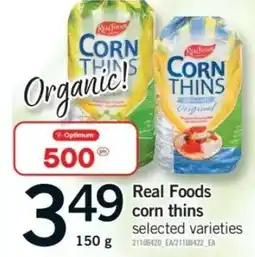 Fortinos Real Foods corn thins offer