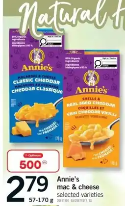 Fortinos Annie's mac & cheese selected varieties offer