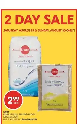 Shoppers Drug Mart Lantic granulated sugar brilliant yellow or icing sugar offer