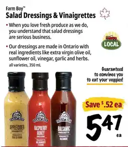 Farm Boy Farm Boy salad dressings & vinaigrettes offer
