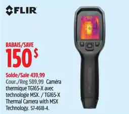 Canadian Tire Flir thermal camera tg165-x with msx technology offer