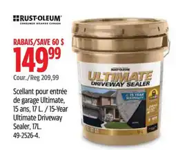 Canadian Tire Rust-oleum ultimate driveway sealer offer