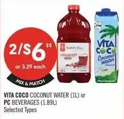 Shoppers Drug Mart Vita Coco Coconut Water offer