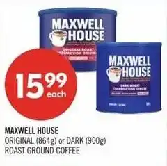 Shoppers Drug Mart Maxwell house roast ground coffee offer