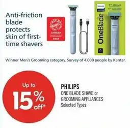 Shoppers Drug Mart Philips one blade shave or grooming appliances offer