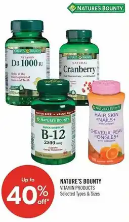 Shoppers Drug Mart Nature's bounty vitamin products offer