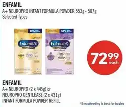 Shoppers Drug Mart Enfamil A+ neuropro infant formula powder offer