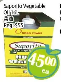 Food Depot Supermarket Saporito vegetable oil offer