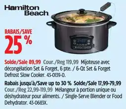 Canadian Tire Hamilton Beach Mijoteuse avec décongélation Set & Forget offer