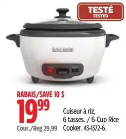 Canadian Tire Black & Decker rice cooker offer