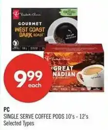 Shoppers Drug Mart PC single serve coffee pods offer