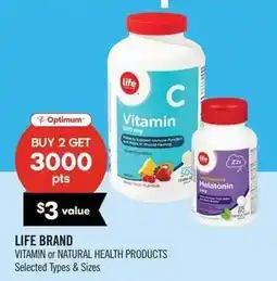 Shoppers Drug Mart Life Brand Vitamin or Natural Health Products offer