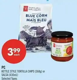 Shoppers Drug Mart PC kettle style tortilla chips offer