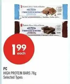 Shoppers Drug Mart PC high protein bars offer