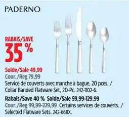 Canadian Tire Paderno collar banded flatware set offer