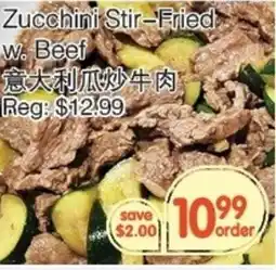 Kings Fair Supermarket Zucchini Stir-Fried w. Beef offer