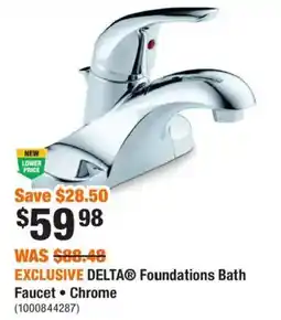 Home Depot Delta foundations bath faucet chrome offer