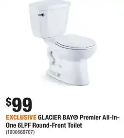 Home Depot Glacier Bay Premier All-In-One 6LPF Round-Front Toilet offer