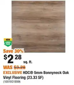 Home Depot HDC Bonnyneck Oak Vinyl Flooring offer