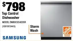 Home Depot Samsung top control dishwasher offer