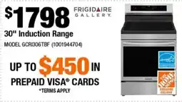 Home Depot Frigidaire gallery 30" induction range offer