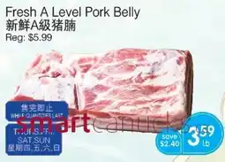 Kings Fair Supermarket Fresh A Level Pork Belly offer