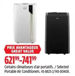 Canadian Tire Selected Portable Air Conditioners offer