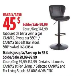 Canadian Tire Canvas gas-lift bar stool offer