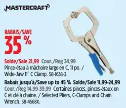 Canadian Tire Mastercraft wide-jaw 11" c clamp offer