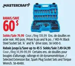 Canadian Tire Mastercraft 140-Pc Black Steel Socket Set offer