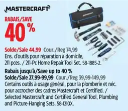 Canadian Tire Mastercraft 211-Pc Home Repair Tool Set offer