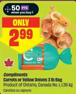 FreshCo Compliments Carrots or Yellow Onions offer