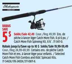 Canadian Tire Shakespeare Catch More Fish Spinning Kit offer