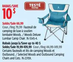 Canadian Tire Woods Deluxe Lumbar Camp Chair offer