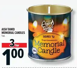 Metro Aish Tamid memorial candles offer