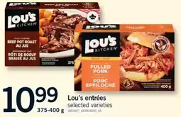 Fortinos Lou's entrées offer