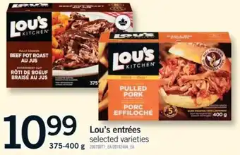 Lou's entrées