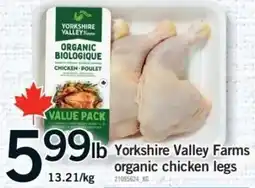 Fortinos Yorkshire Valley Farms organic chicken legs offer