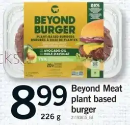 Fortinos Beyond Meat plant based burger offer