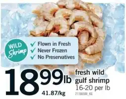 Fortinos wild shrimp offer