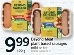 Fortinos Beyond Meat plant based sausages offer