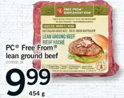 Fortinos PC free from lean ground beef offer