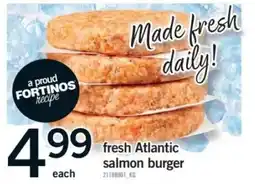 Fortinos Fortinos fresh Atlantic salmon burger offer
