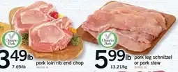 Fortinos Ontario Pork pork loin rib end chop offer