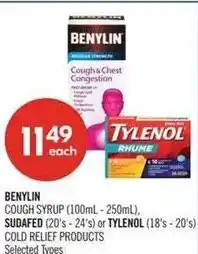 Shoppers Drug Mart Benylin cold relief products offer