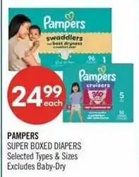 Shoppers Drug Mart Pampers super boxed diapers offer