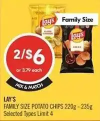 Shoppers Drug Mart Lay's family size potato chips offer