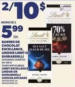 Provigo Lindt Excellence chocolate bars offer