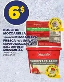 Provigo Saputo mozzarella fresca offer