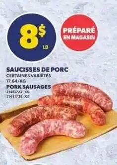 Provigo Pork sausages offer